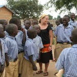 alisha of Small World Pursuits, in south sudan with the children