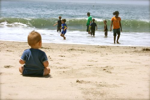 The Discover Share Inspire family at the beach