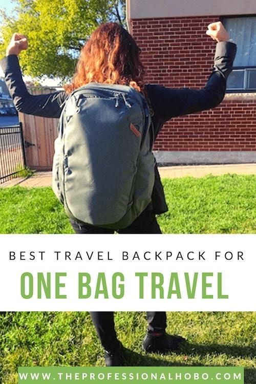 This is my quest to find the best carry on backpack for one bag travel – not just minimalist travel backpacks, but REAL one bag travel, with unrivalled versatility. #onebagtravel #travel #carryon #backpacks #travelbackpacks #carryonbackpacks #knackbags #peakdesign #nayosmart #expandablebackpacks #travelgear #theprofessionalhobo #fulltimetravel #adventuretravel