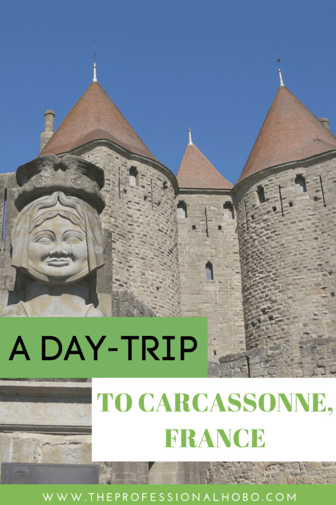The walled city of Carcassonne France is a sight to behold! Well worth a day trip (at least). #France #Carcassonne #walledcity #castles #TheProfessionalHobo #travel