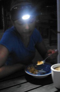 Day 3 - eating by headlamp