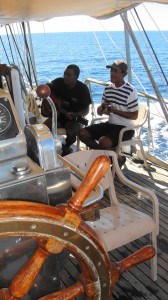 sailboat in the South Pacific