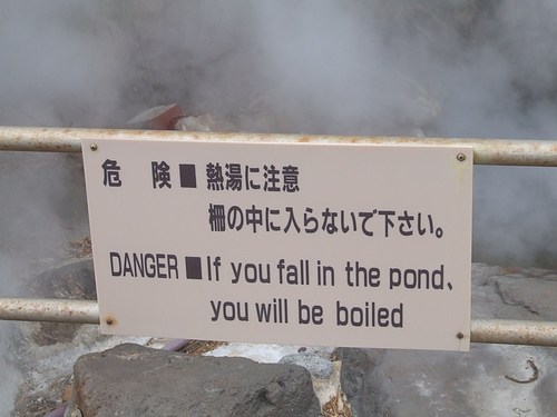 sign in South Korea: you will be boiled