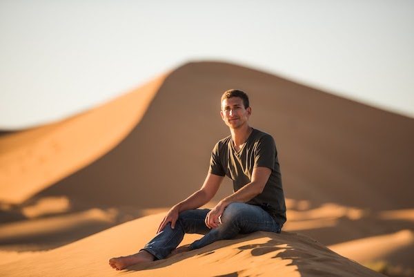 Derek Earl Baron aka Wandering Earl in the desert