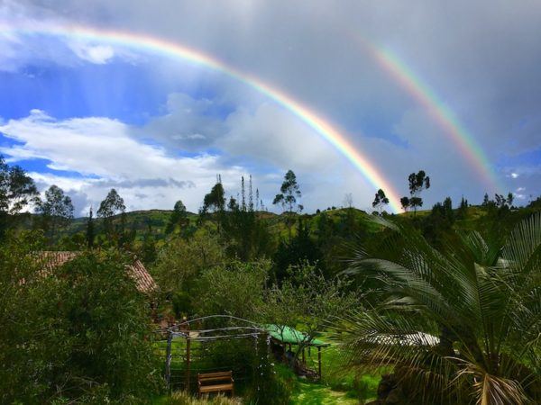 double rainbow in Ecuador