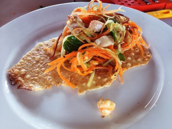 food - banana flower salad