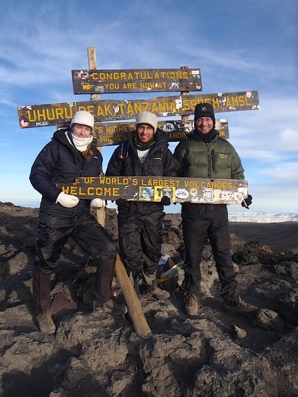Todd & Lauren of Globetrooper at the summit of Mt Kiliminjaro