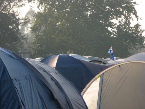 img_2878_1 Australian flag amid tents in the midst of a Victoria bush fire disaster