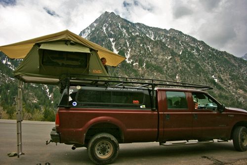 tent on a truck