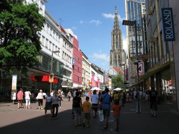 view of the cathedral in Ulm