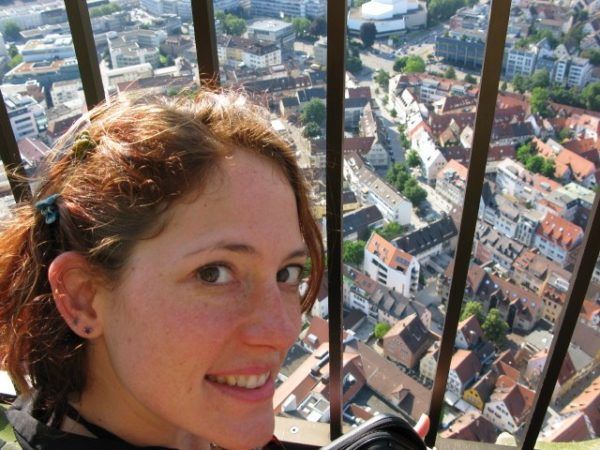 The Professional Hobo enjoying the view over Ulm Germany