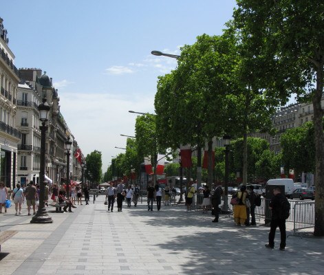 strolling the Champs Elysees