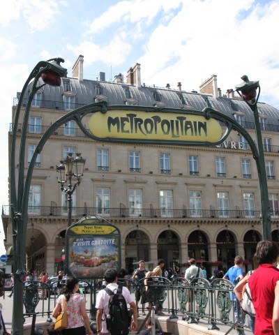 Metro stop, famous for its art deco, one of many Paris highlights