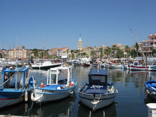 wharf at Sanary Sur Mer in the south of France