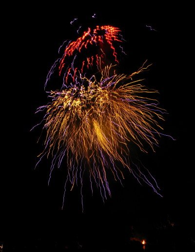 fireworks on Bastille Day in the south of france