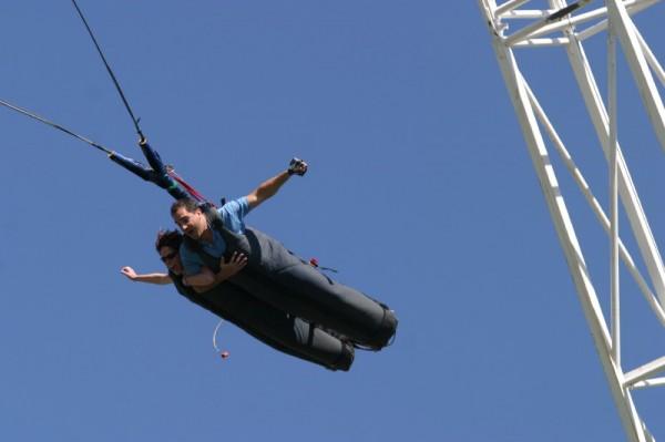 Doing the Swoop while shooting a tv show in New Zealand
