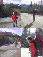 Kelly with his backpack on the trip from Edmonton to Prince Rupert