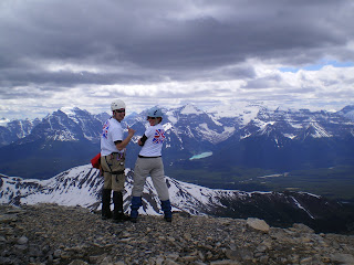 At the top of Mount Richardson, near Lake Louise!
