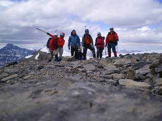 Out ascent team on Mount Richarson