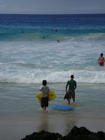 boogie boarding in Hawaii