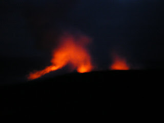 lava spurting from a volcano in Hawaii