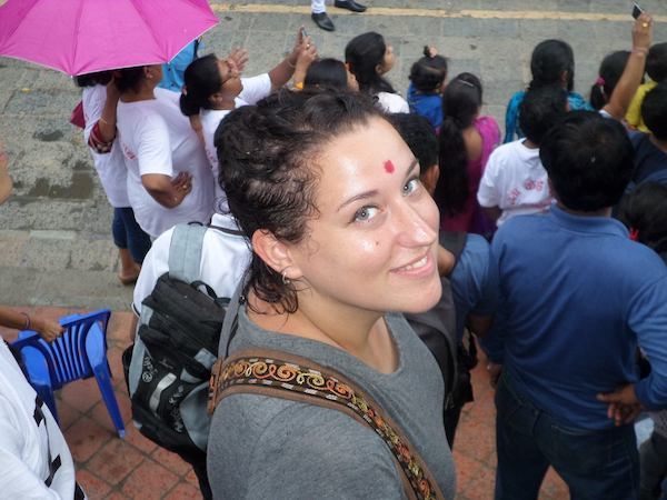 Isabelle of Aventures en Conscience as a digital nomad in India
