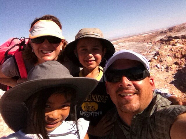 Ivan Velasco and family, working at international schools