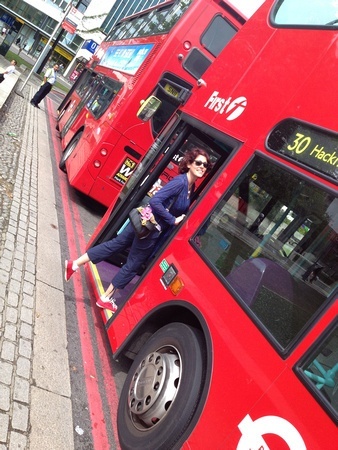 Stepping onto a London Bus