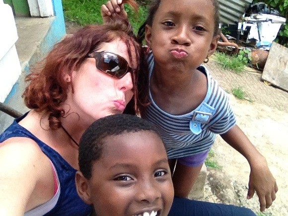 playing with the kids