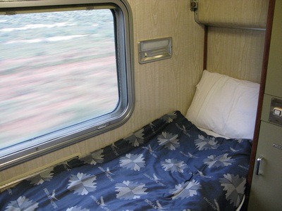 sleeping on trains the bed on the Indian Pacific Train