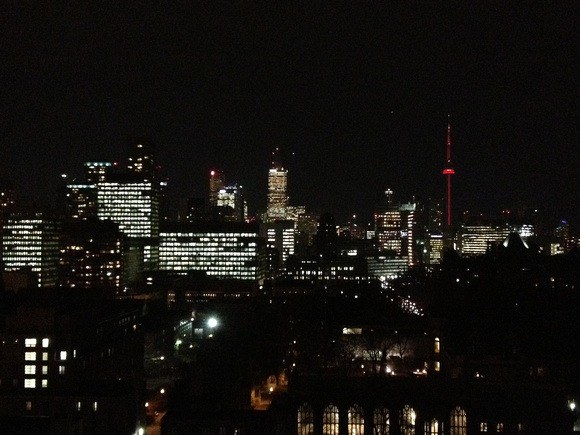Toronto downtown skyline at night