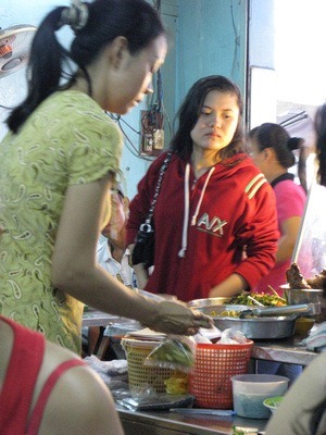 busy lunch place in Saigon Vietnam