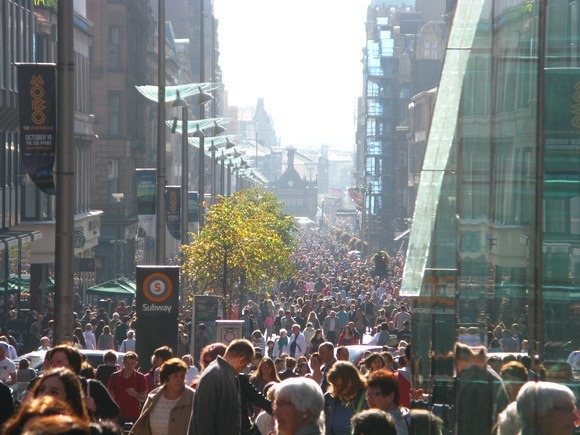 Buchanan Street in Glasgow, Scotland