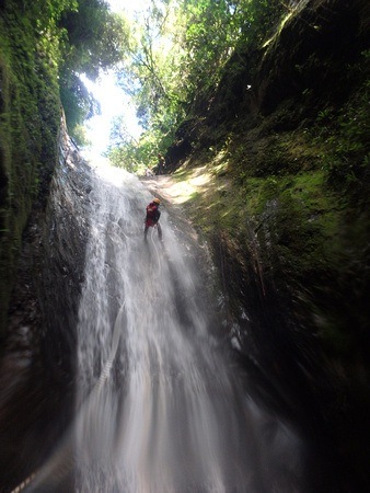 canyoning in Banos, the adventure capital of Ecuador