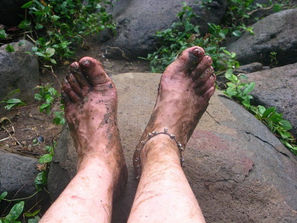getting muddy enroute!