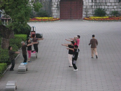tai chi by the river