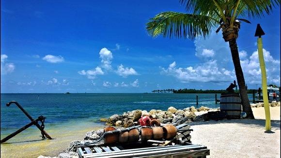 one of the few beaches in the Florida Keys