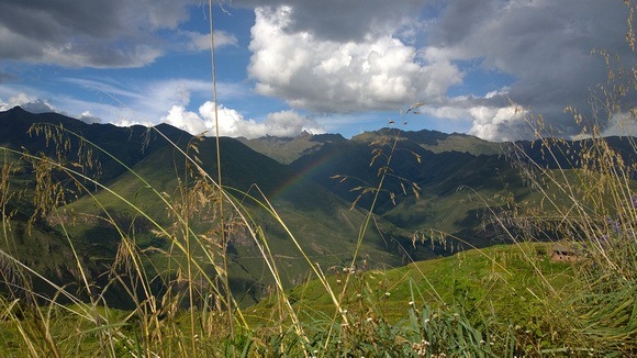 rainbow over the Sacred Valley of Peru