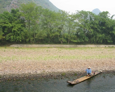 raft on shore