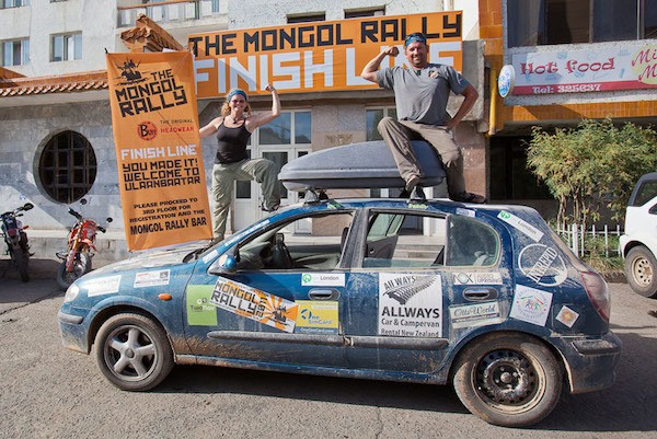 the planet D at the end of the mongol rally in mongolia