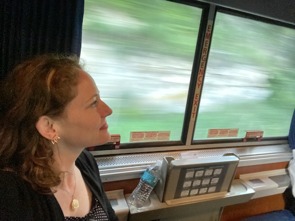 Watching the world go by on trains